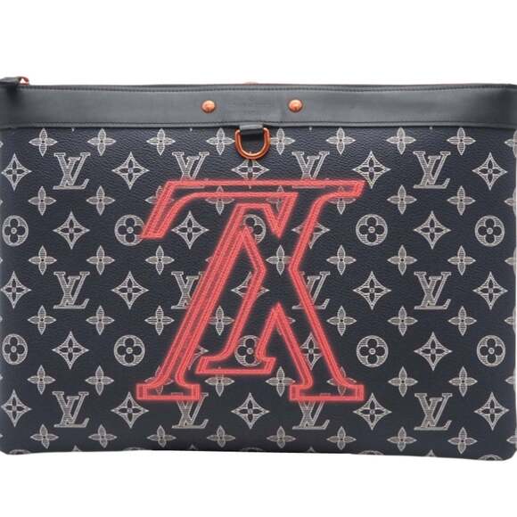 LOUIS VUITTON Monogram Ink Upside Down Pochette Apollo M62905 Clutch Bag in N...